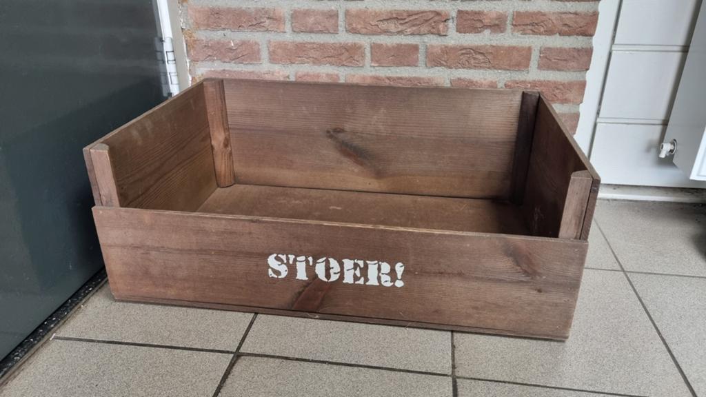 Houten hondenmand Stoer 70x45x25 cm, Ophalen, Gebruikt, Minder dan 50 cm, Minder dan 50 cm