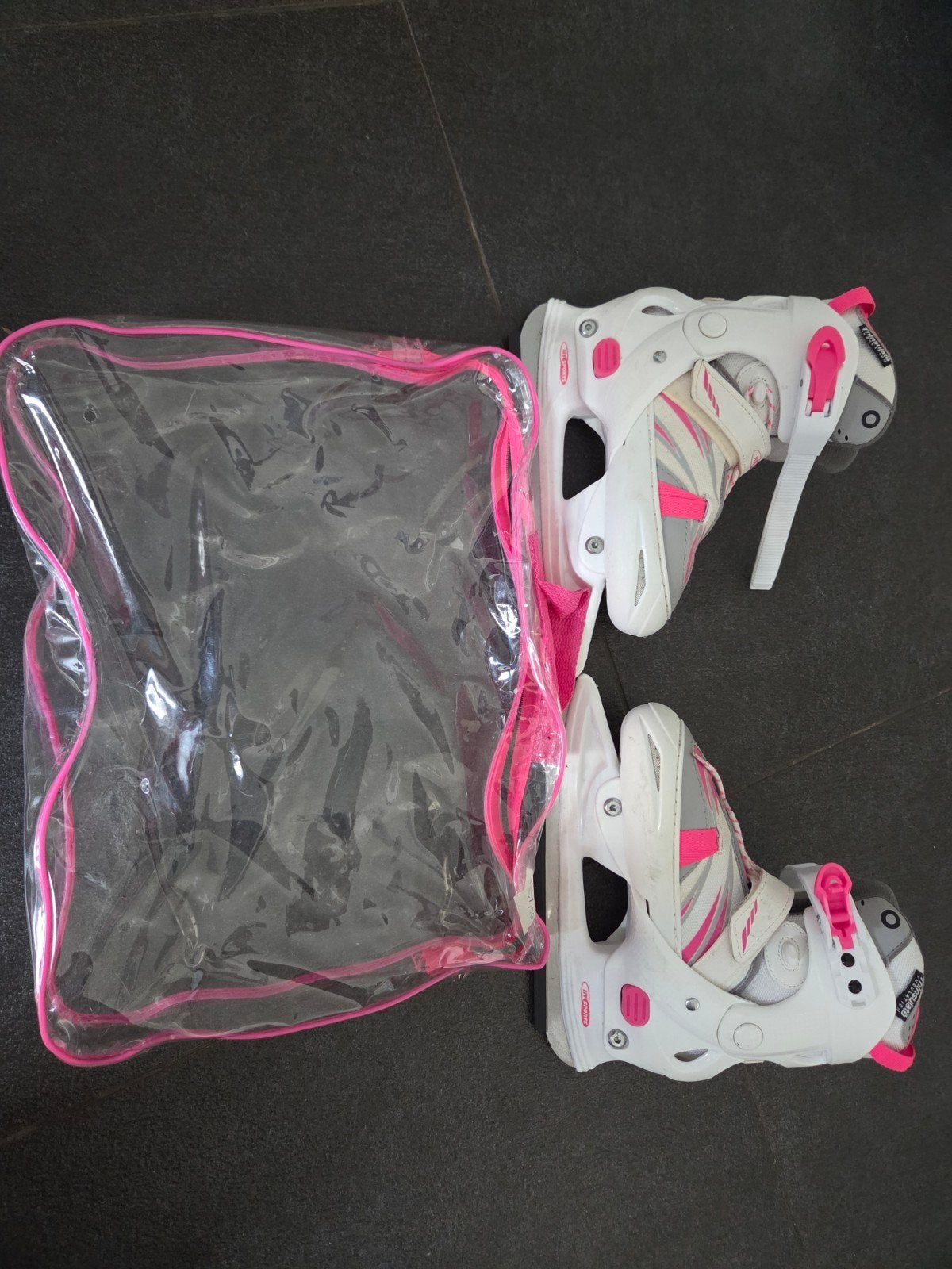 HY Sports schaatsen Wit/Roze- Maat Verstelbaar, Sport en Fitness, Schaatsen, Ophalen of Verzenden, Gebruikt, IJshockeyschaatsen