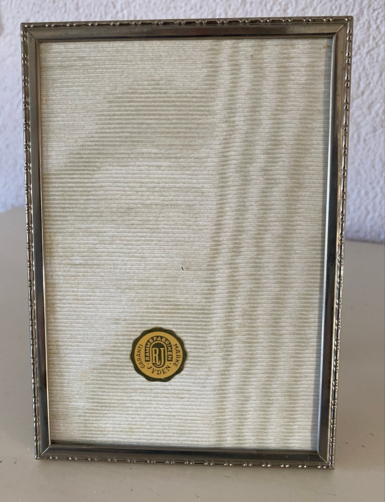 Vintage fotolijst zilverkleurig metaal, glas ontbreekt, Gebruikt, Ophalen of Verzenden, Fotolijst, Met glas