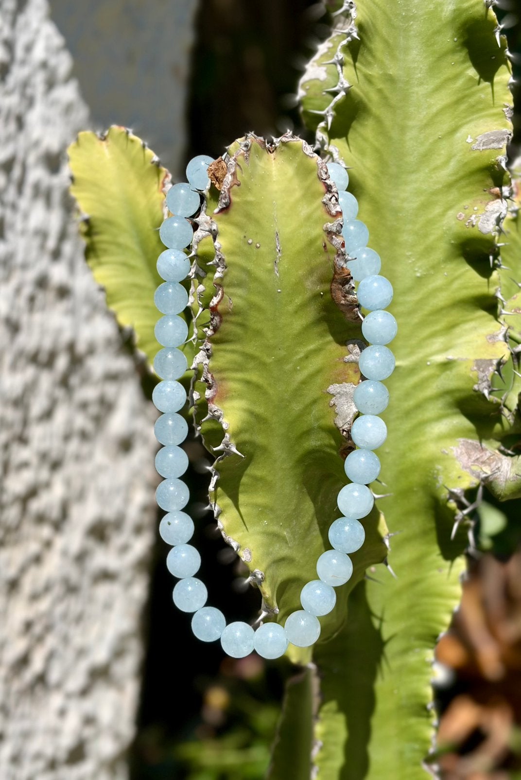 Handmade Aquamarine Necklace with a silver clasp, Sieraden, Tassen en Uiterlijk, Kettingen, Ophalen of Verzenden