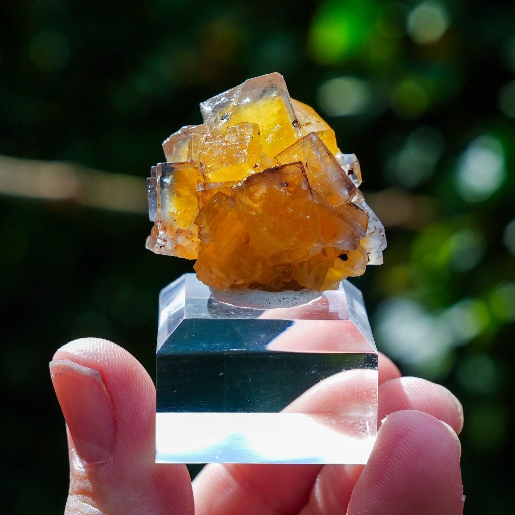 Fluoriet uit Valzergues, Frankrijk #1, Verzamelen, Mineralen en Fossielen, Ophalen of Verzenden, Mineraal