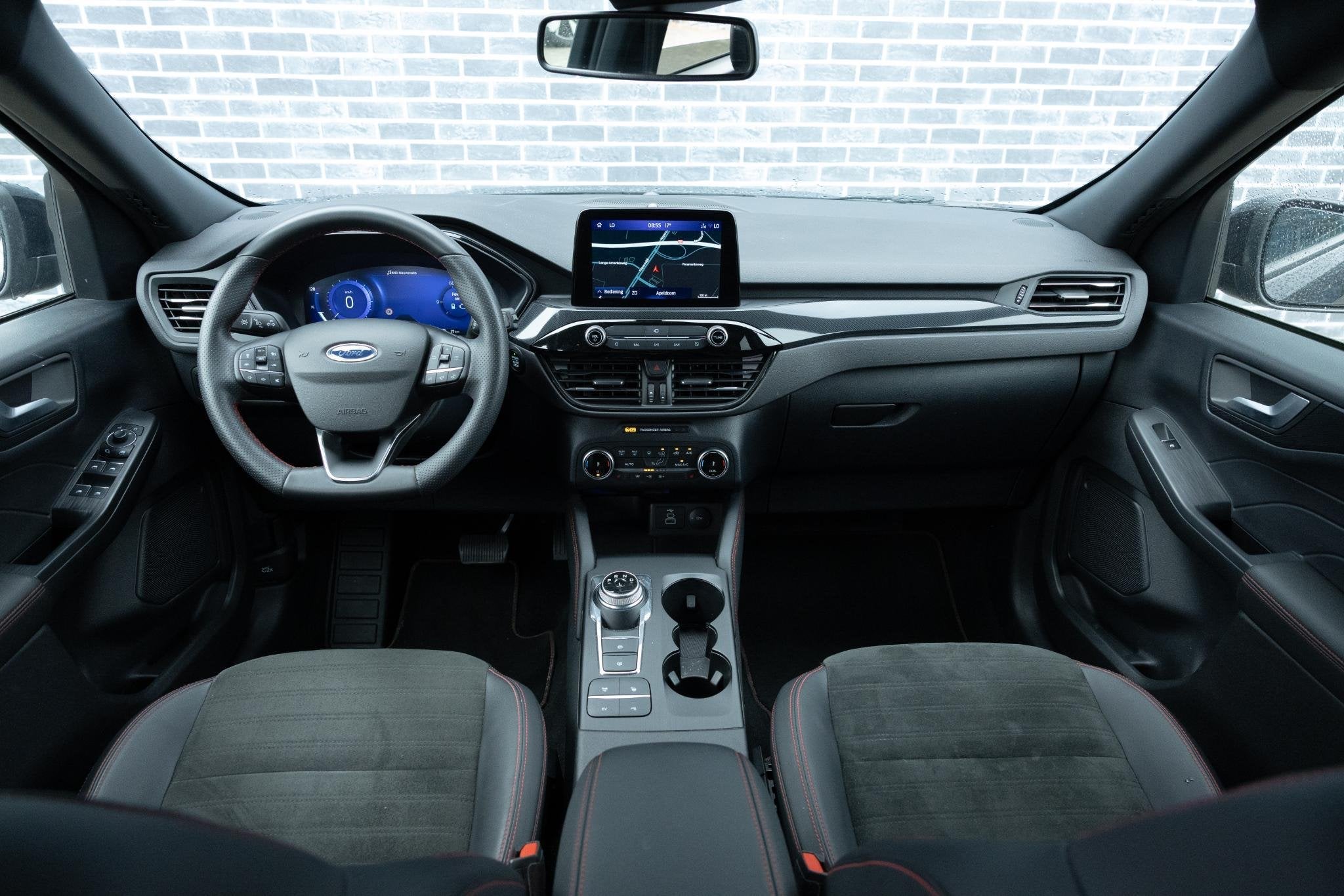 Ford Kuga 2.5 PHEV ST-Line X | Plug-in Hybrid | Achteruitrij, Auto's, 14 kWh, 4 cilinders, Leder en Stof, Zwart