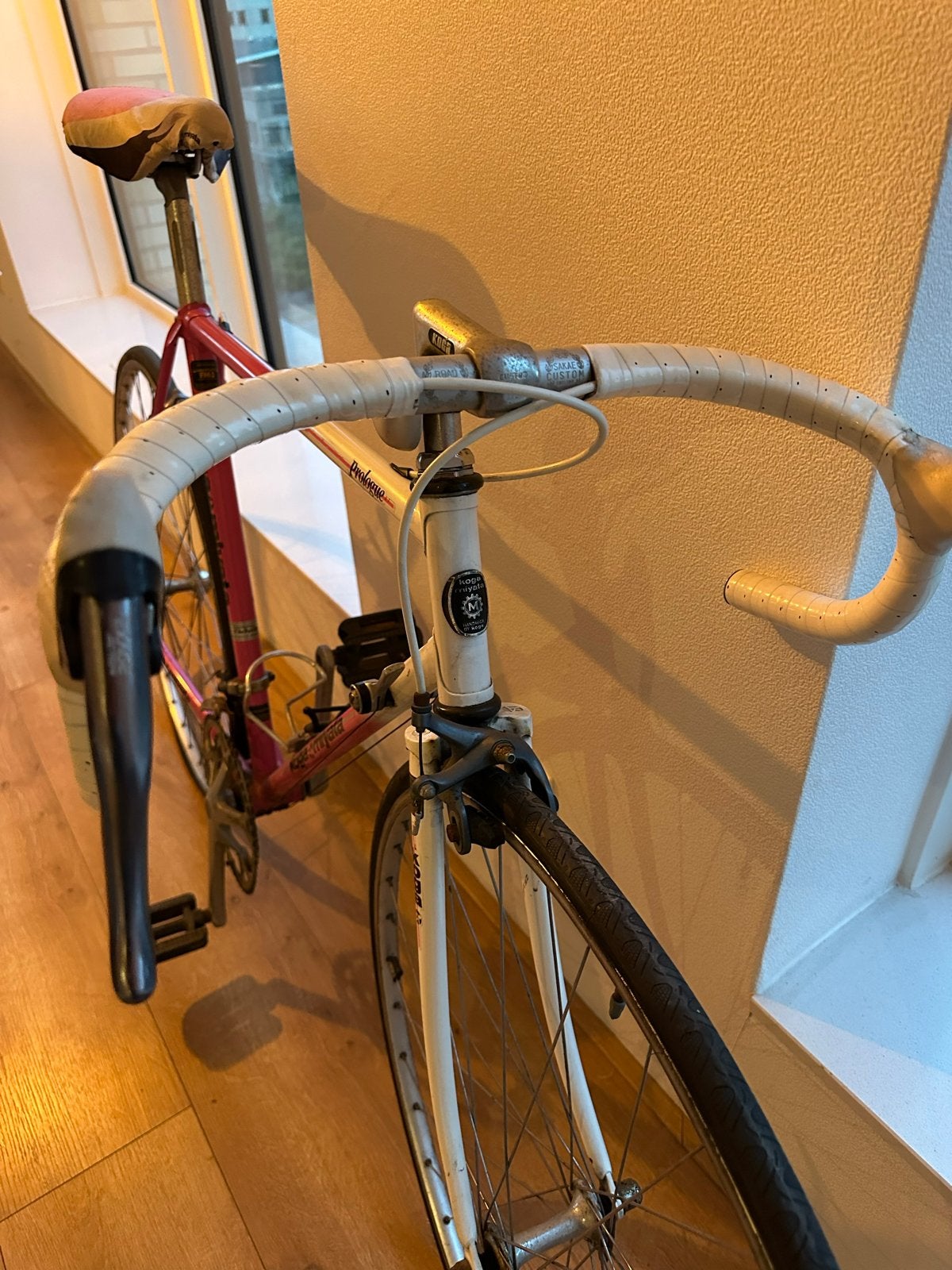 Koga Miyata racefiets - Vintage roze/wit, Ophalen, Minder dan 10 versnellingen, Gebruikt, 26 inch