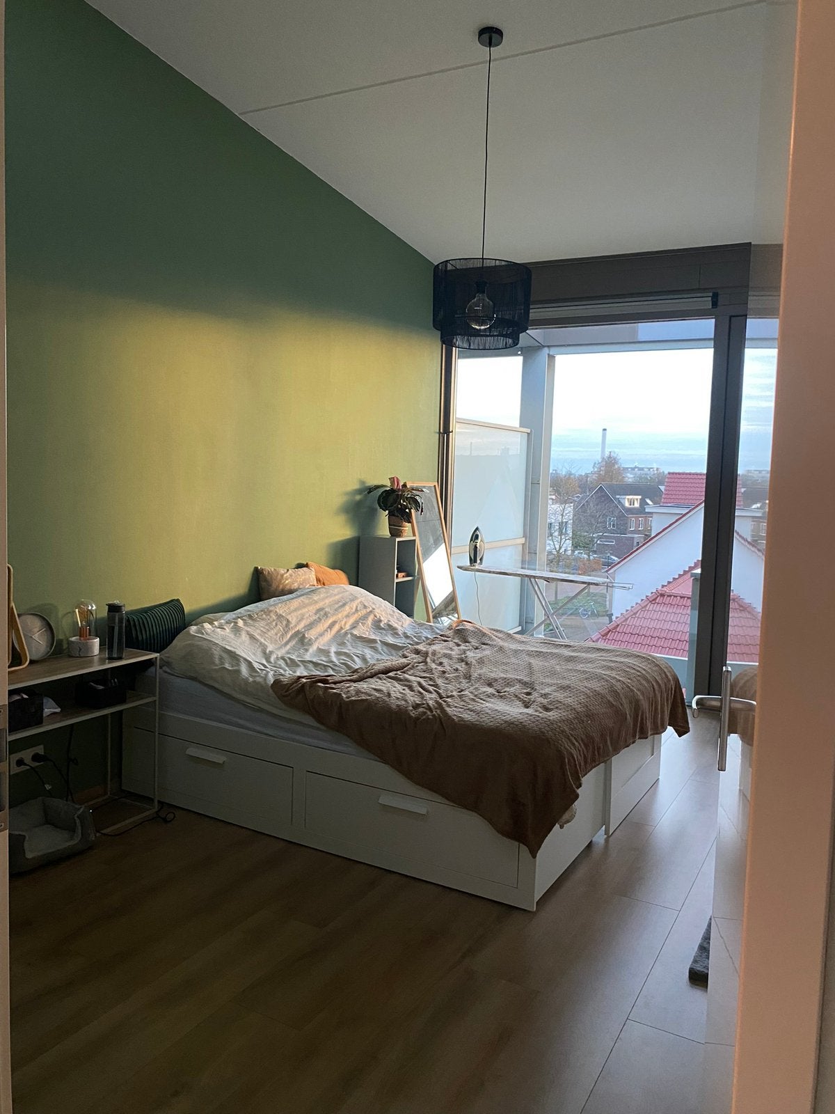 Bed, Ophalen, Gebruikt, Eenpersoons, Wit