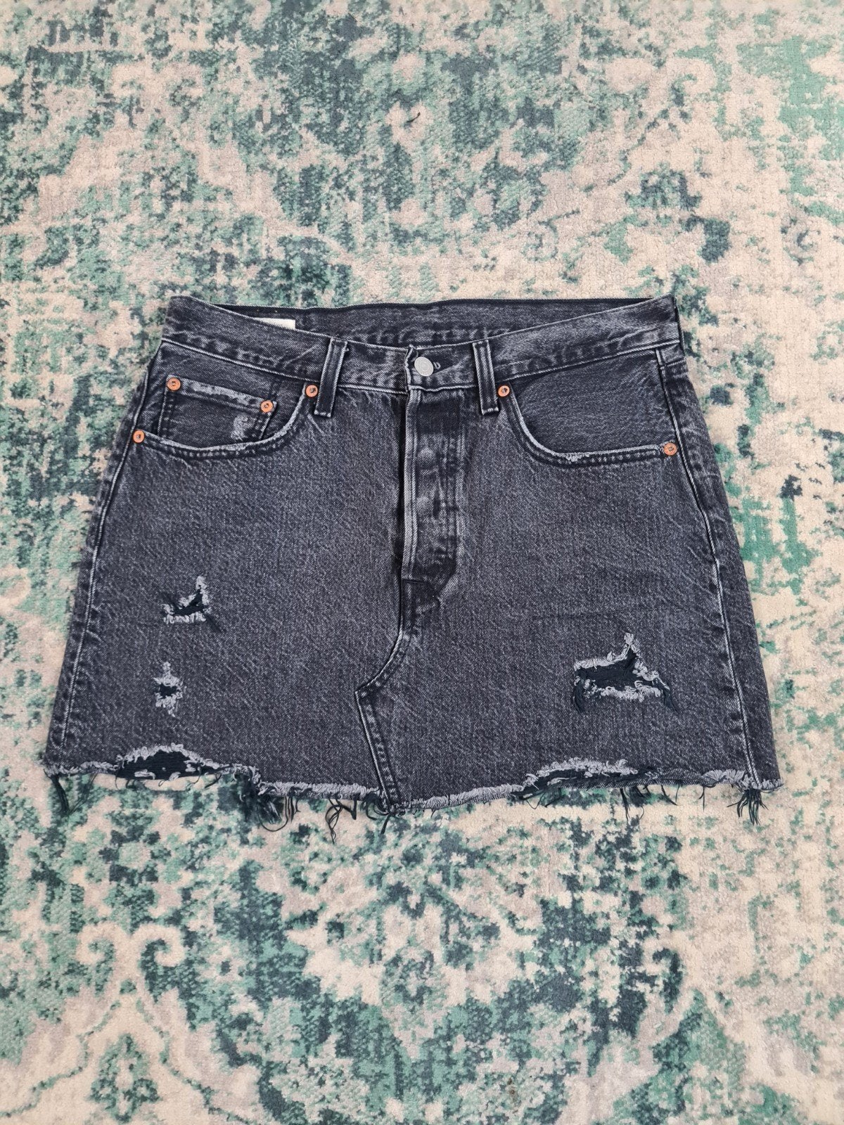 Levi's 501 W30 Dames Tulsi30 Grijs Rokje Boven de knie, Ophalen of Verzenden, Zo goed als nieuw, W30 - W32 (confectie 38/40), Grijs