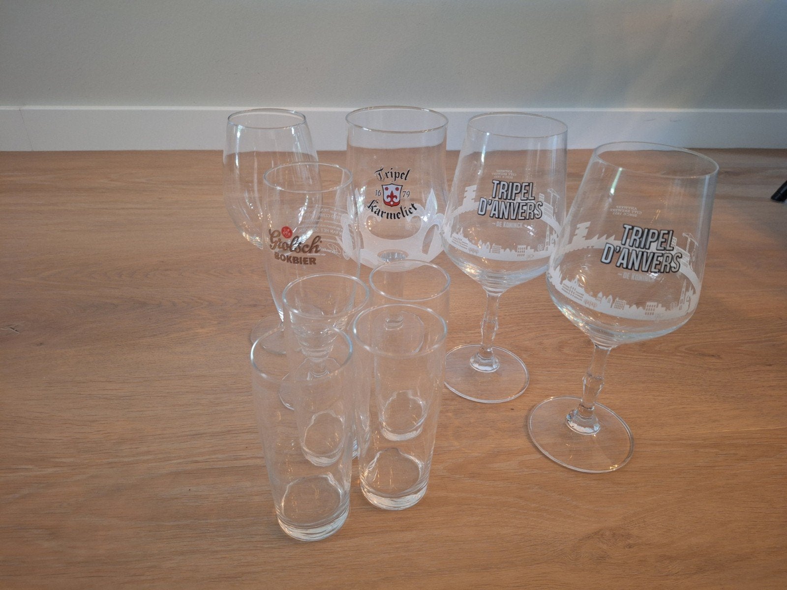 Set bierglazen, Ophalen