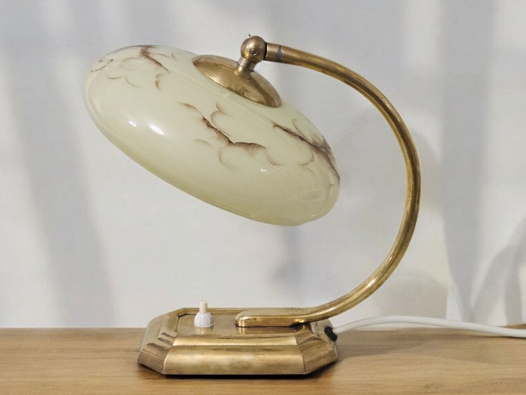 Zeldzame, handgemaakte Art Deco tafellamp, jaren 1920, Ophalen of Verzenden