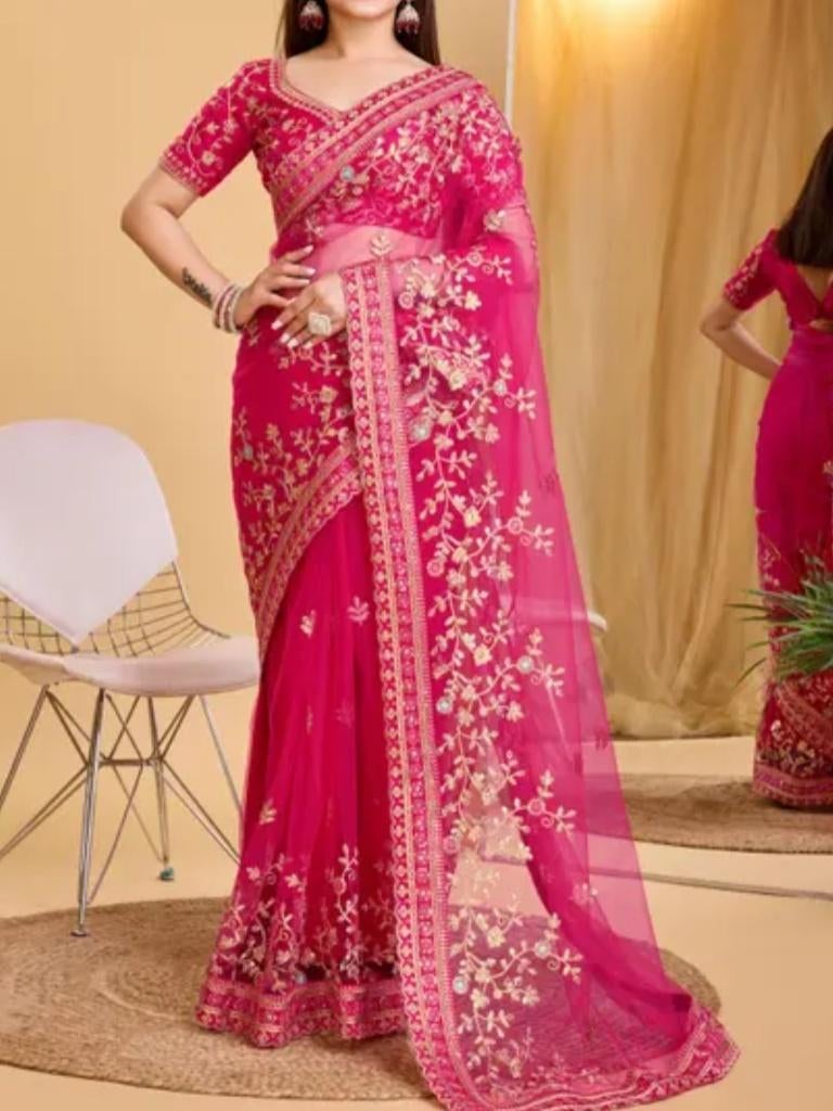 saree/sari, Overige typen, Nieuw, Ophalen of Verzenden, Roze