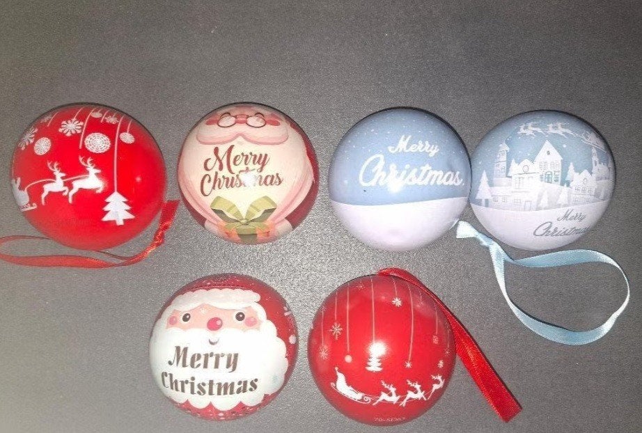 6 metalen holle kerstballen voor bijv. snoep (nieuw), Ophalen of Verzenden, Nieuw