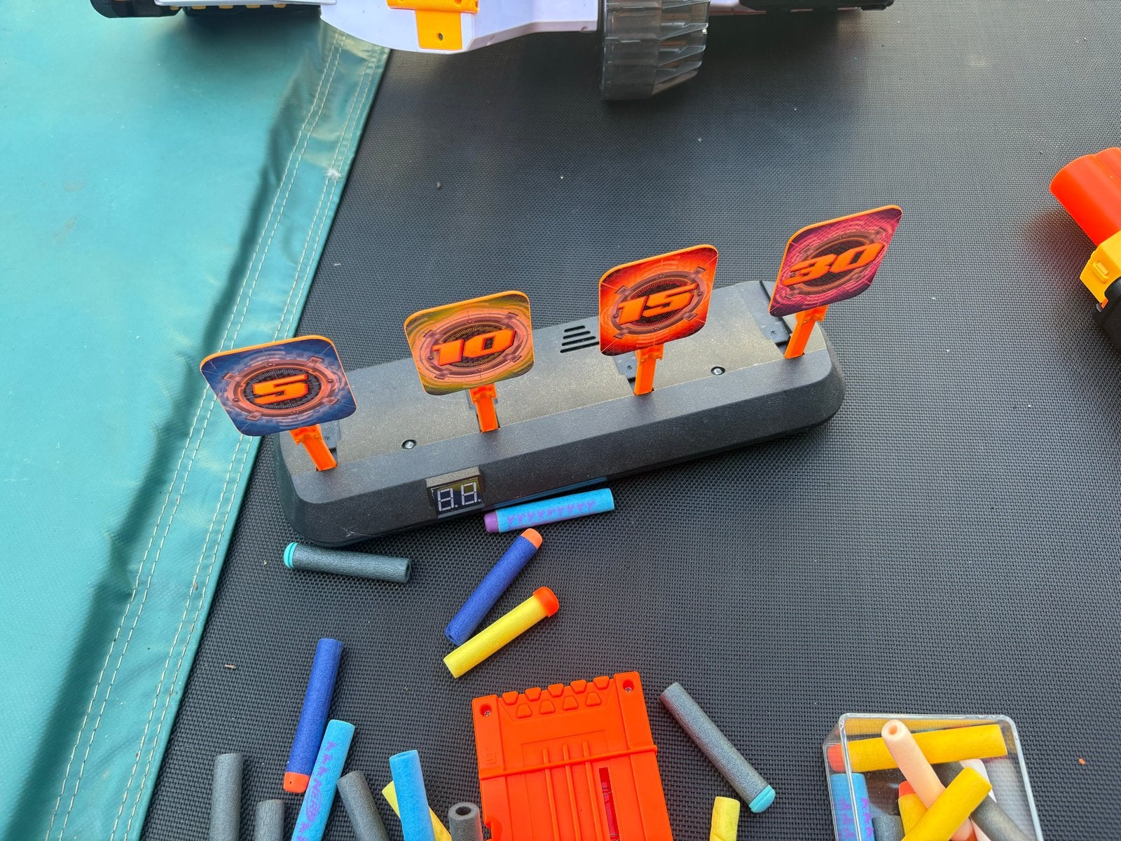 Grote Nerf Blaster Collectie met Doelwit en Munitie, Ophalen, Gebruikt, Jongen of Meisje