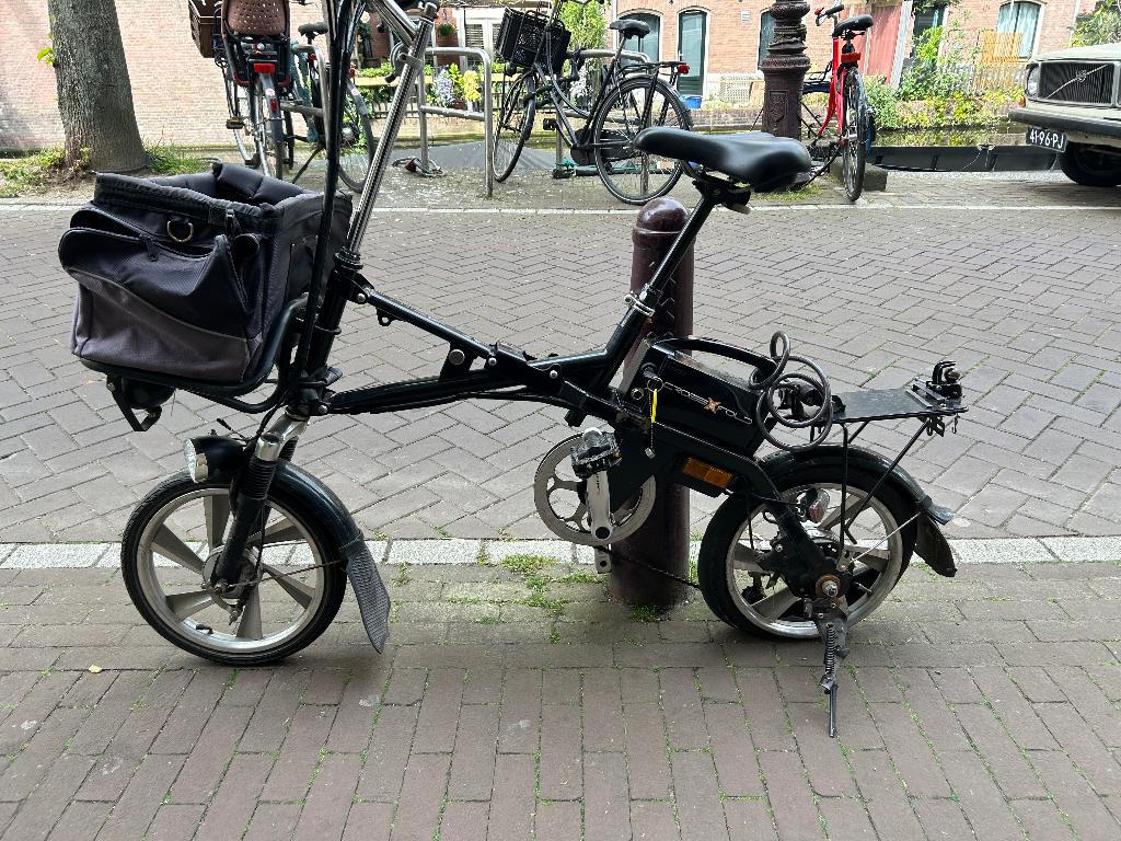 Cross x fold elektrische fiets vouwfiets, Fietsen en Brommers, Fietsen | Vouwfietsen, 20 inch of meer, Gebruikt, Deels opvouwbaar
