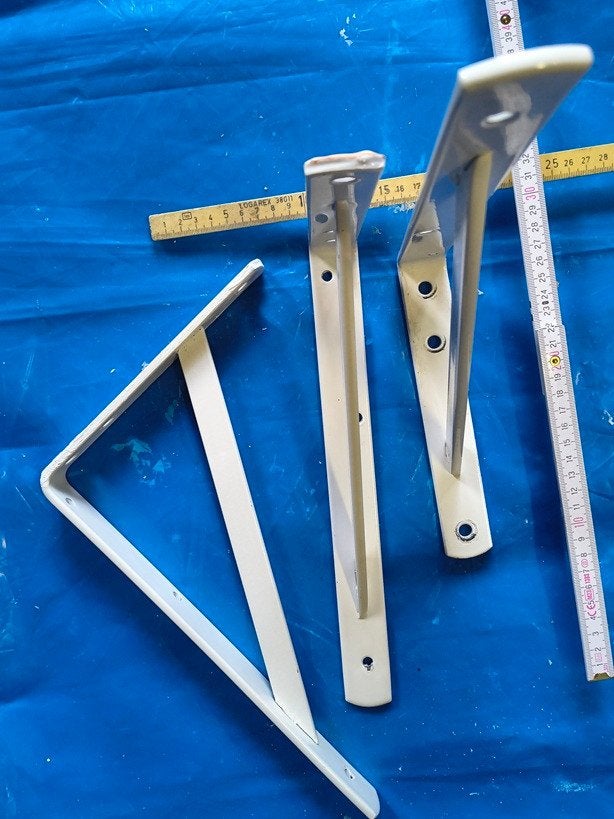 Plankdragers diversen, Wandhaken, Uithangframe, Ophalen of Verzenden, Gebruikt