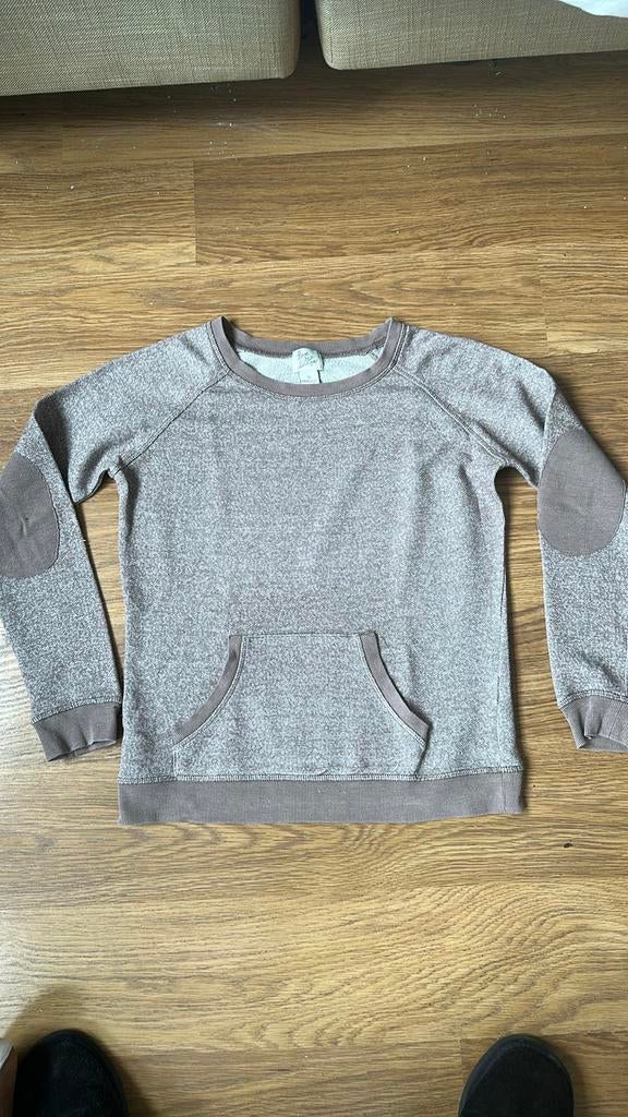 Comfortabele bruine sweater met elleboogstukken en buidelzak, Kleding | Dames, Truien en Vesten, Ophalen of Verzenden, Gedragen