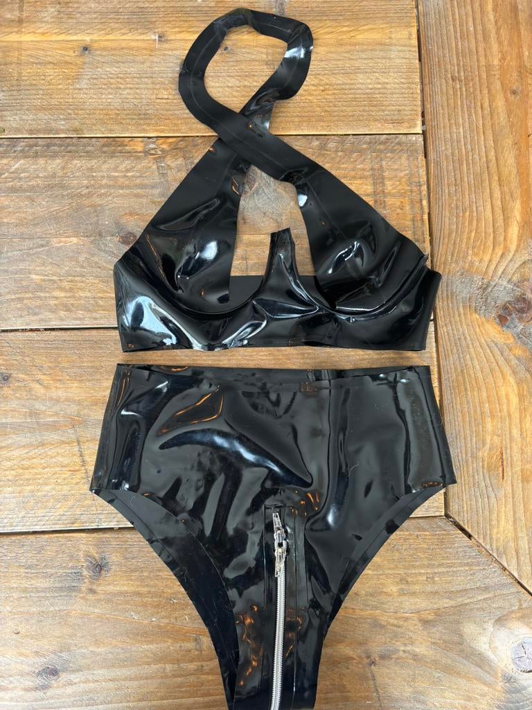 Set / Latex / Maat S, Verzenden, Zwart, Setje