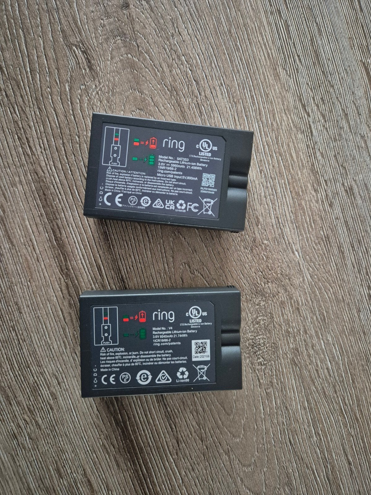 Ring Batterijen - Zo goed als nieuw, Telecommunicatie, Mobiele telefoons | Batterijen en Accu's, Ophalen of Verzenden, Zo goed als nieuw