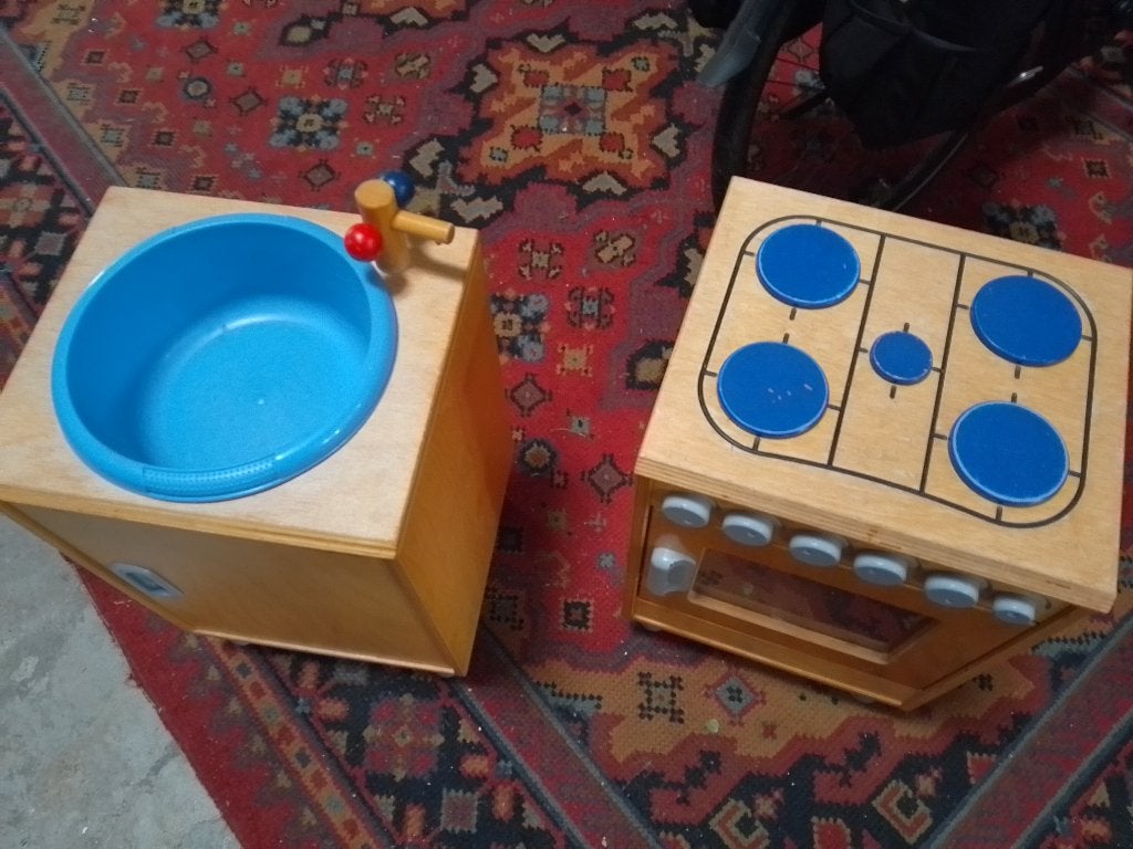 Speelkeuken, Ophalen, Gebruikt, Hout, Speelkeuken