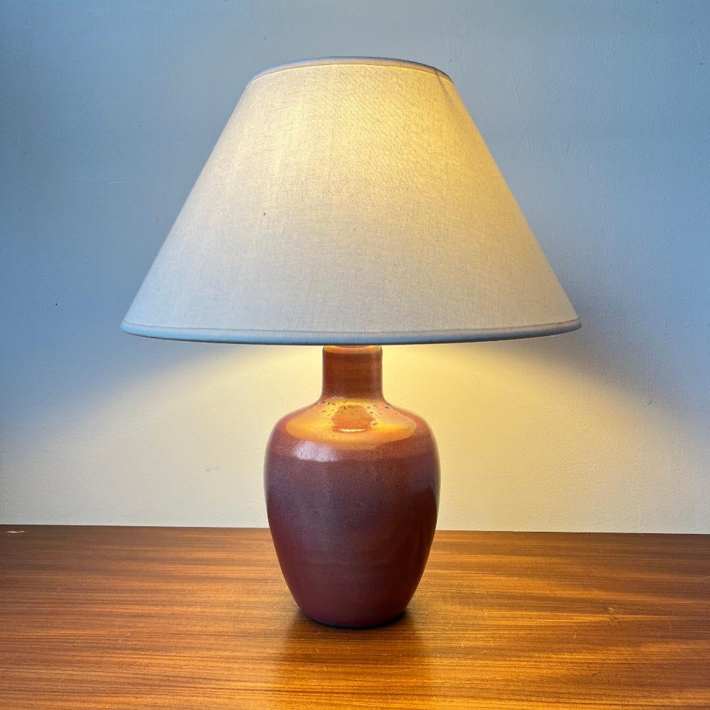 Deens studio pottery keramiek lamp jaren 60 70, Gebruikt, Deens design, Studio Pottery, Ophalen of Verzenden