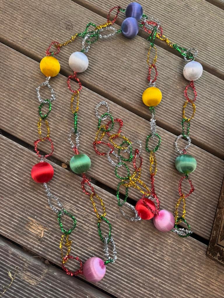Vintage kerstslinger, Diversen, Kerst, Ophalen of Verzenden, Zo goed als nieuw