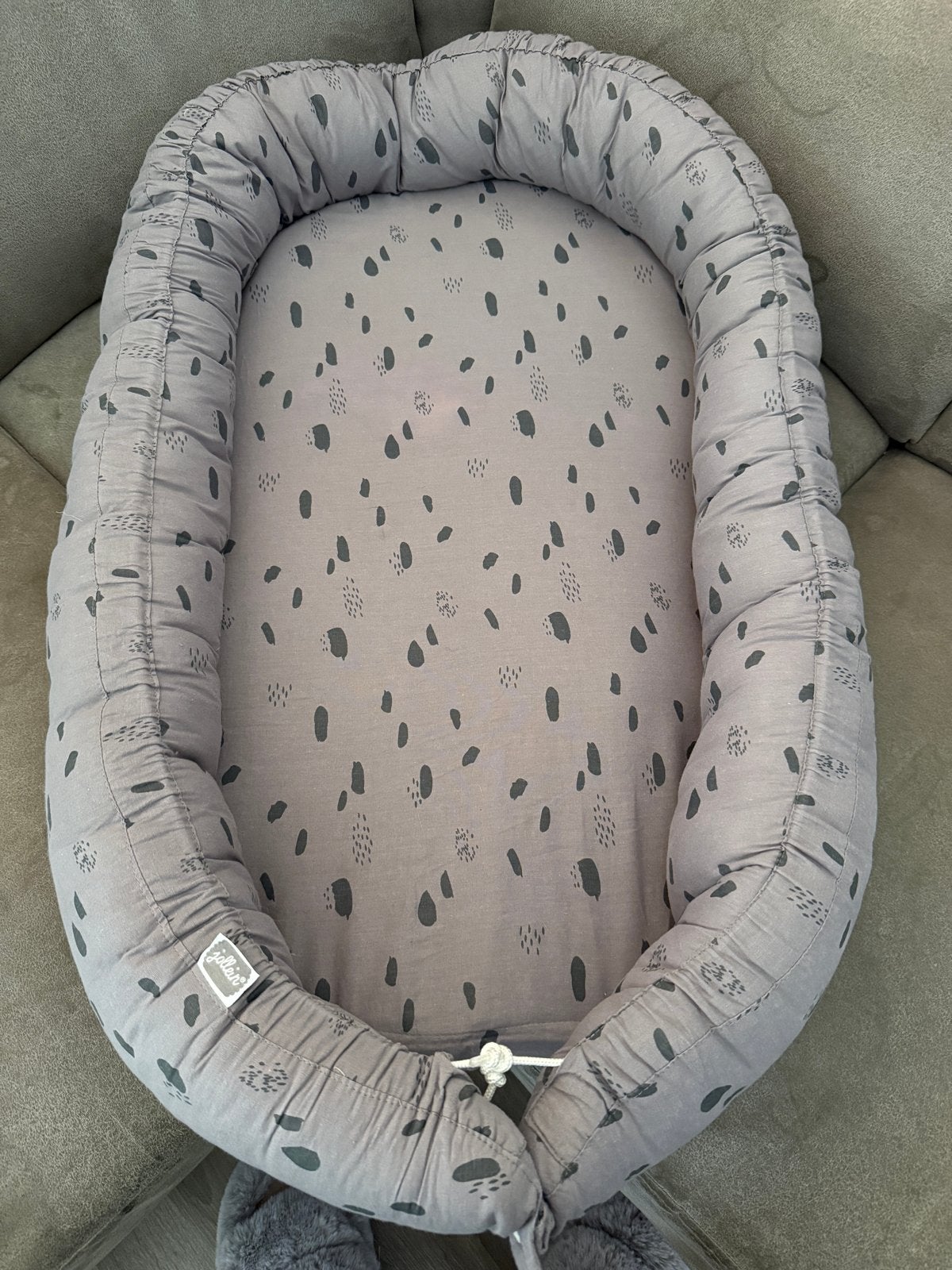Jollein babynestje grijs met stippen, Ophalen, Gebruikt, Overige typen