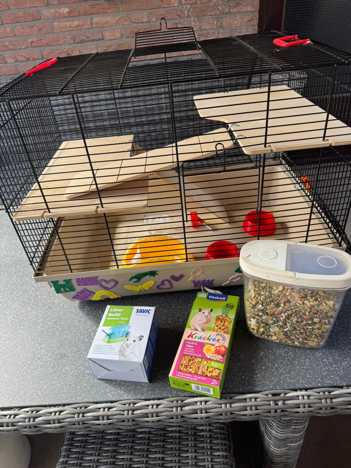 Hamsterkooi, Dieren en Toebehoren, Kooi, Minder dan 75 cm, Zo goed als nieuw, Hamster