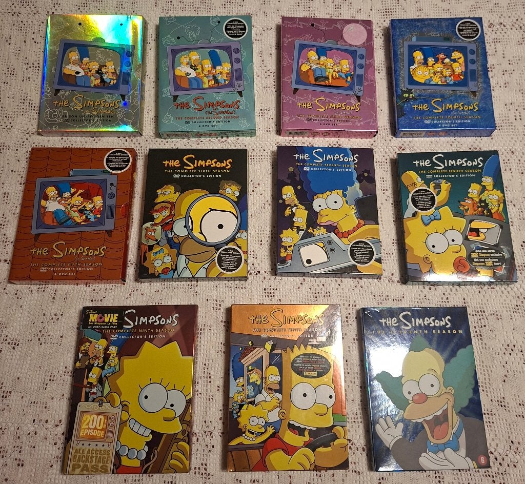 Dvd's the Simpsons seizoen 1-11, Tekenfilm, Amerikaans, Boxset, Ophalen of Verzenden
