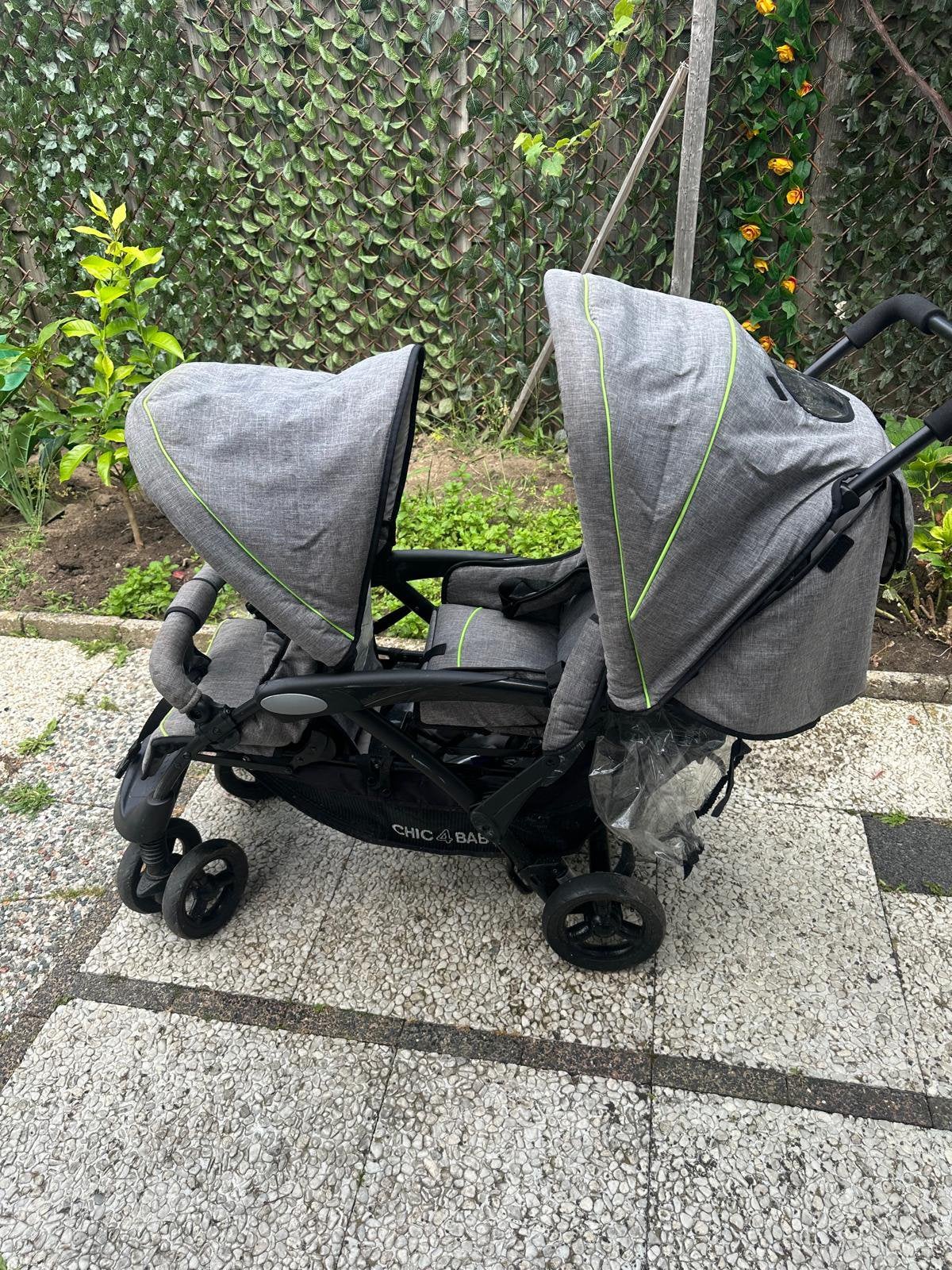 CHIC 4 BABY 274 32 Broers Duo, Grijs, 130 x 56 x 112 cm, Kinderen en Baby's, Tweelingen en Meerlingen, Ophalen, Zo goed als nieuw