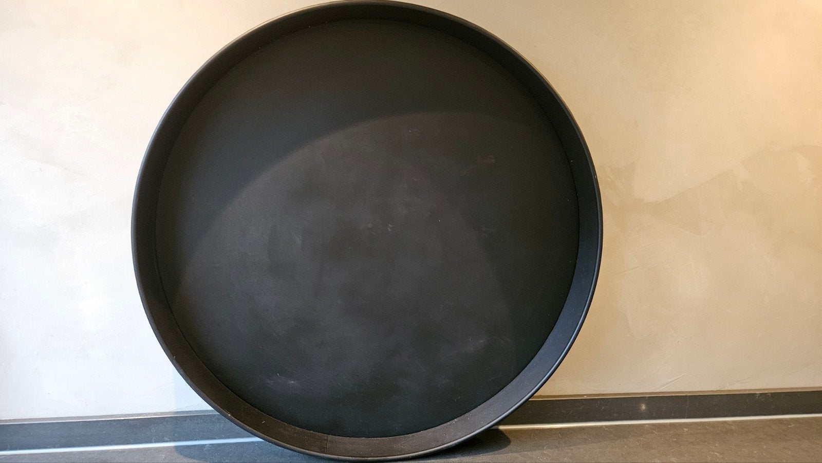 zwarte ronde decoratie schaal 70 cm  doorsnee, Overige typen, Ophalen, Zo goed als nieuw, Zwart