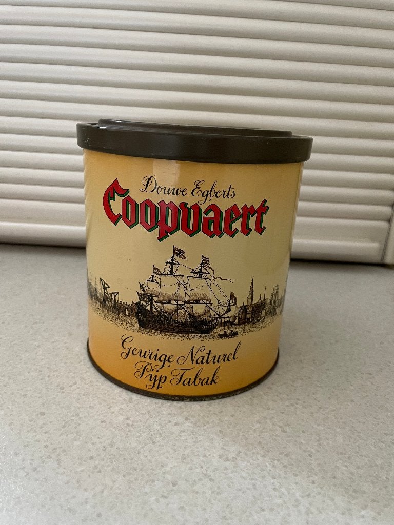 Vintage Douwe Egberts "Coopvaert" Pijptabak Blik, Verzamelen, Ophalen of Verzenden, Gebruikt, Koffie, Douwe Egberts