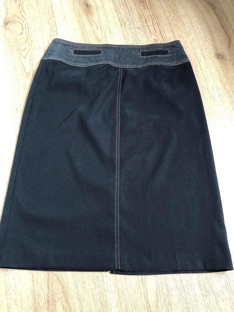 Kit zwart grijze recht model rokje rok 40, Maat 38/40 (M), Zwart, Ophalen of Verzenden, Zo goed als nieuw