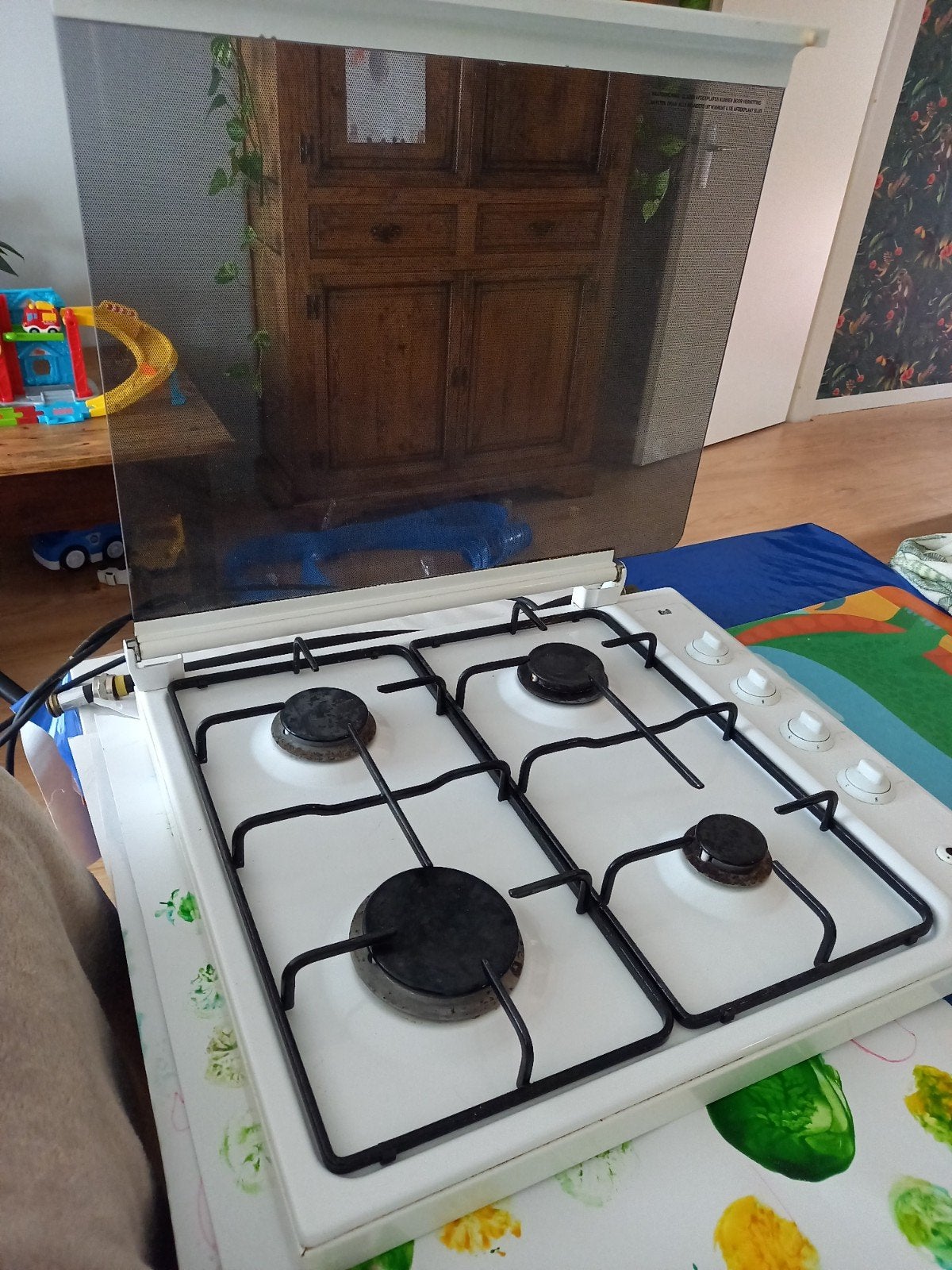 Vrijstaand gasfornuis met 4 kookzones, Witgoed en Apparatuur, Gebruikt, Minder dan 85 cm, Gas, 4 kookzones