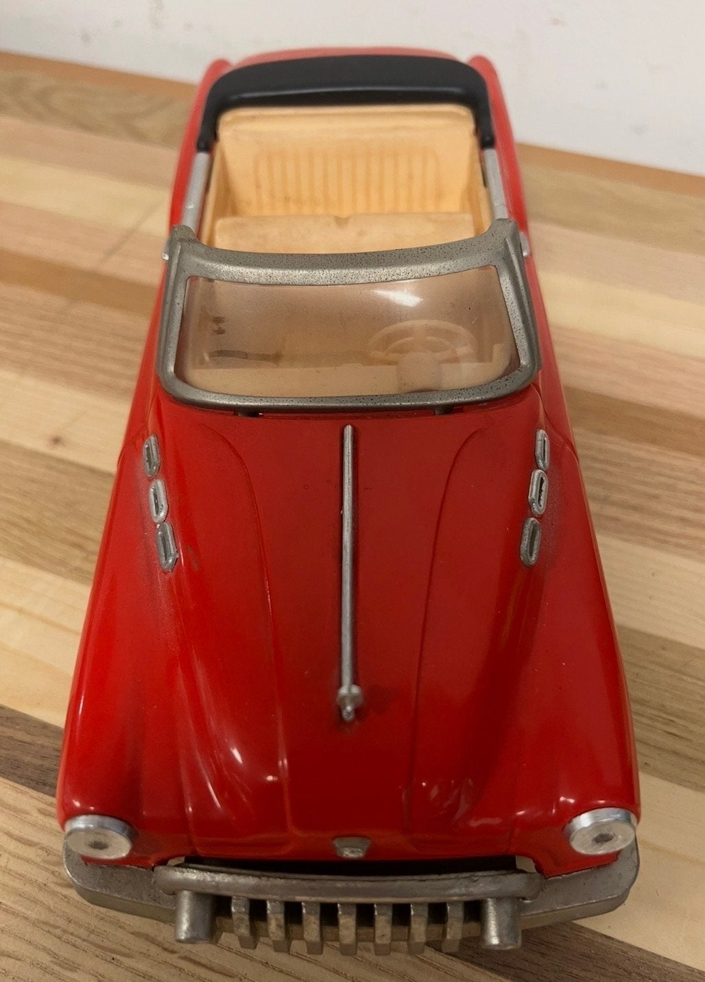 Vintage Buick blikken auto 1:18 - Rood, Ophalen of Verzenden, Gebruikt, Auto, Overige merken