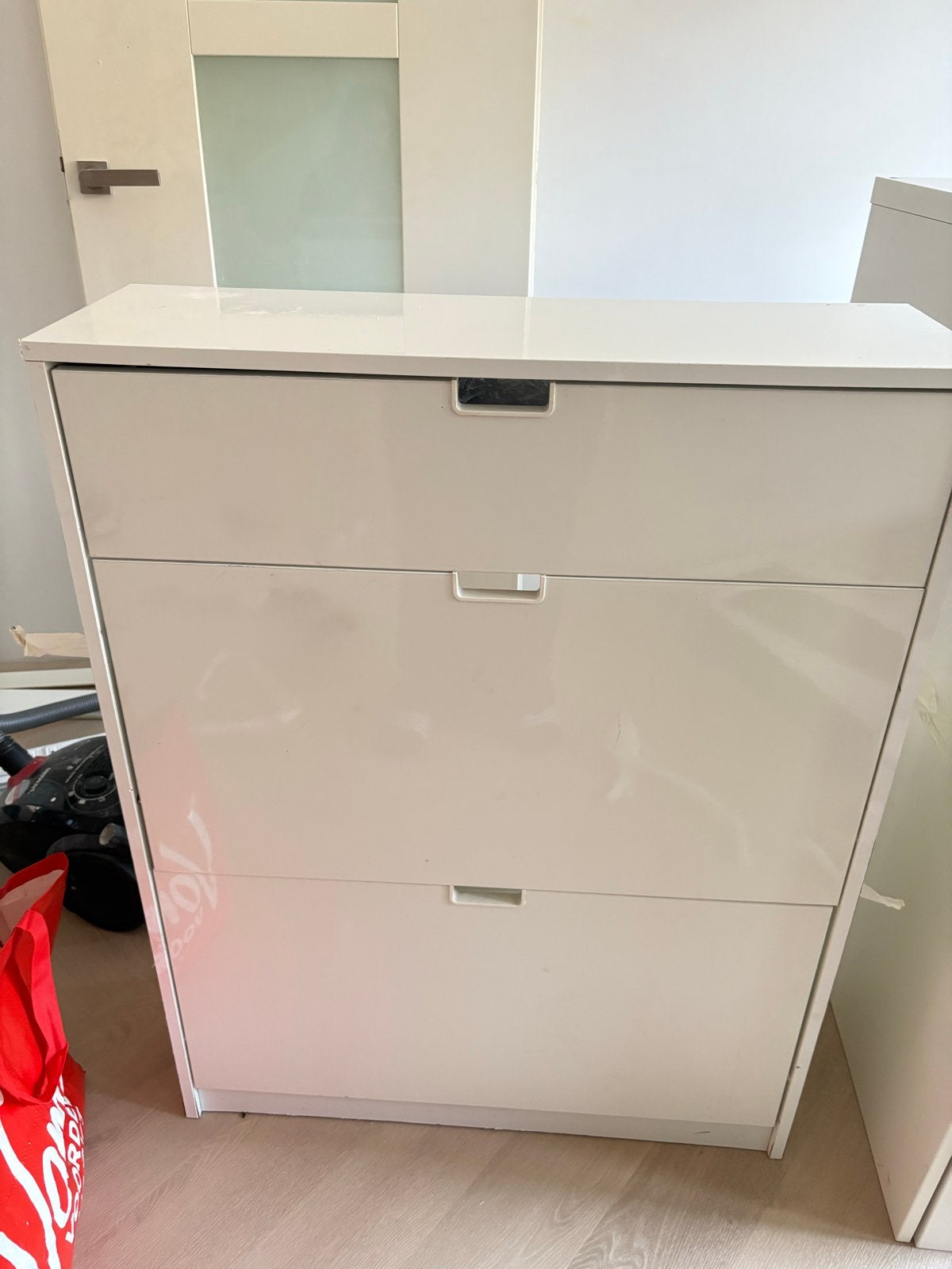 Witte schoenenkast met lade, Huis en Inrichting, Ophalen, Gebruikt