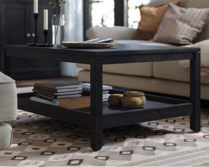 NIEUW salontafel Ikea zwart, Ophalen, 100 tot 150 cm, Nieuw, 50 tot 100 cm