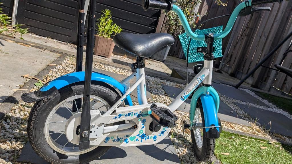 Kinderfiets 12" (met steunwielen/ zijwielen), Zijwieltjes, Gebruikt, Velgrem, Minder dan 16 inch