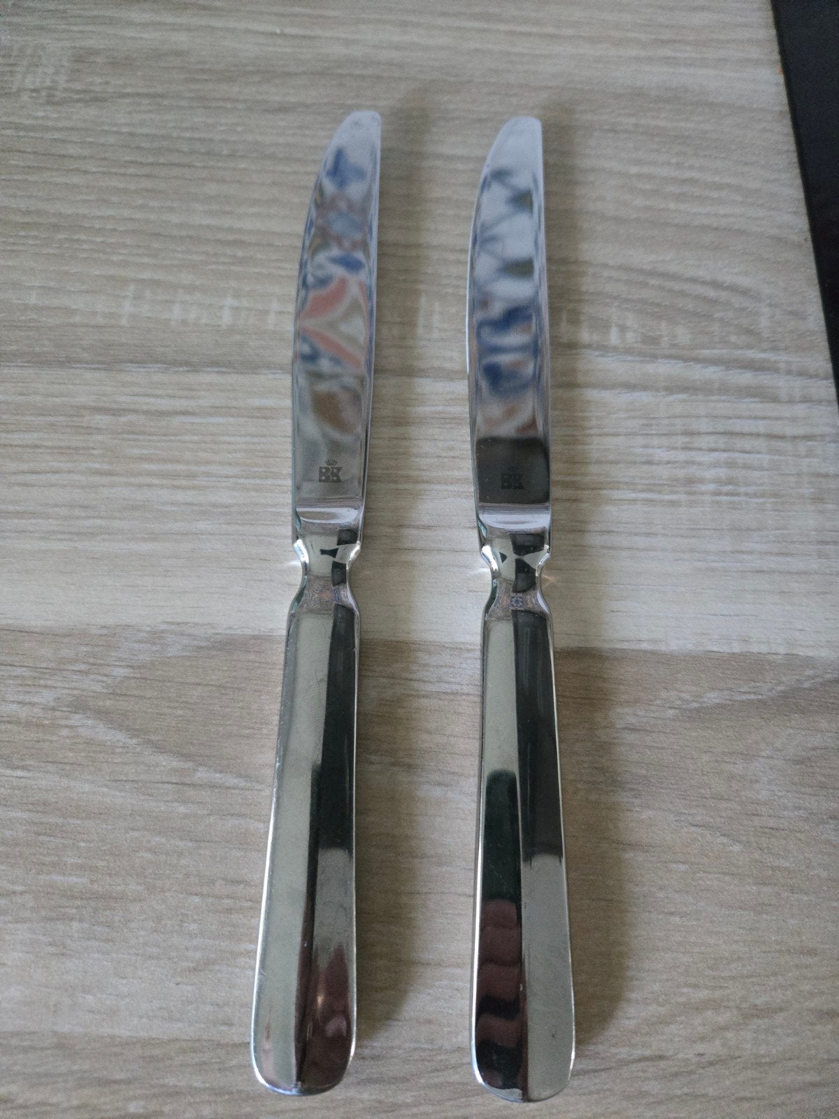 Vintage BK (Bredius) Tafelmes met Glanzend RVS Heft, Ophalen of Verzenden