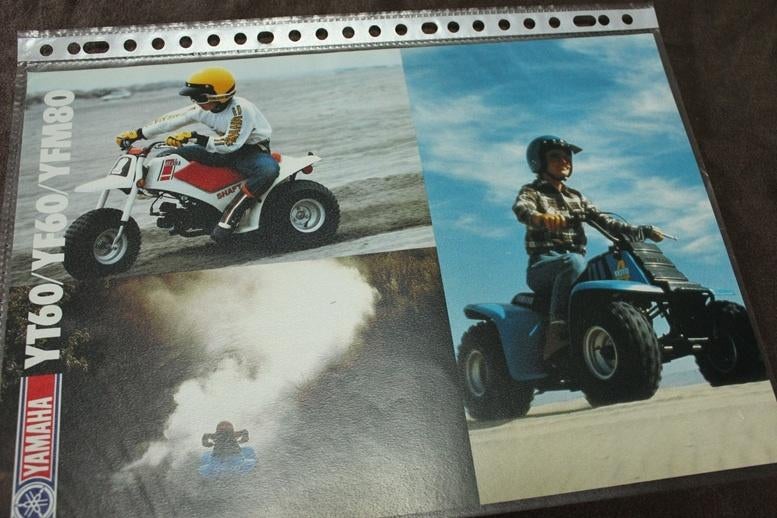 Yamaha YT60 YF60 YFM80 trike quad ATV verkoop folder, Ophalen of Verzenden, Yamaha
