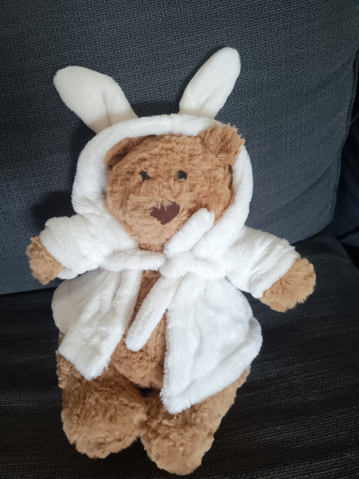 jellycat Bartholomew Bear Bathrobe knuffel, Ophalen of Verzenden, Zo goed als nieuw, Stoffen beer, Overige merken