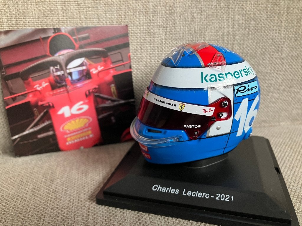 ✅ Charles Leclerc 2021 Monaco 1:5 helm Ferrari F1 Spark CL16, Ophalen of Verzenden, Nieuw, Formule 1