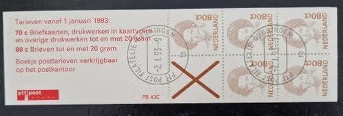 Nederland 1994 - nvph PB43c - Beatrix 'inversie', Ophalen of Verzenden, Na 1940, Gestempeld