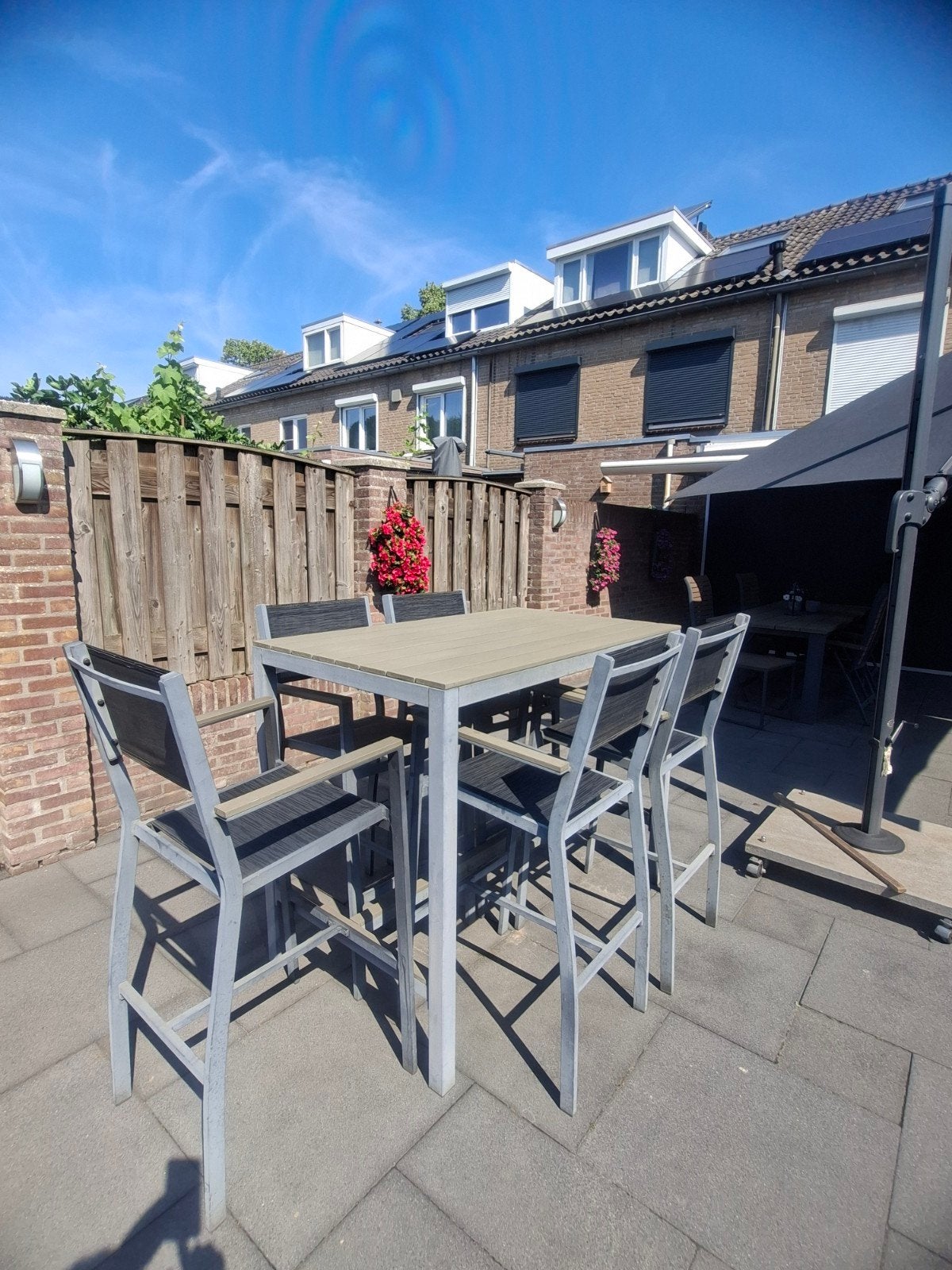 Boise le Duc bartafel met 6 stoelen, Ophalen, Gebruikt, Metaal