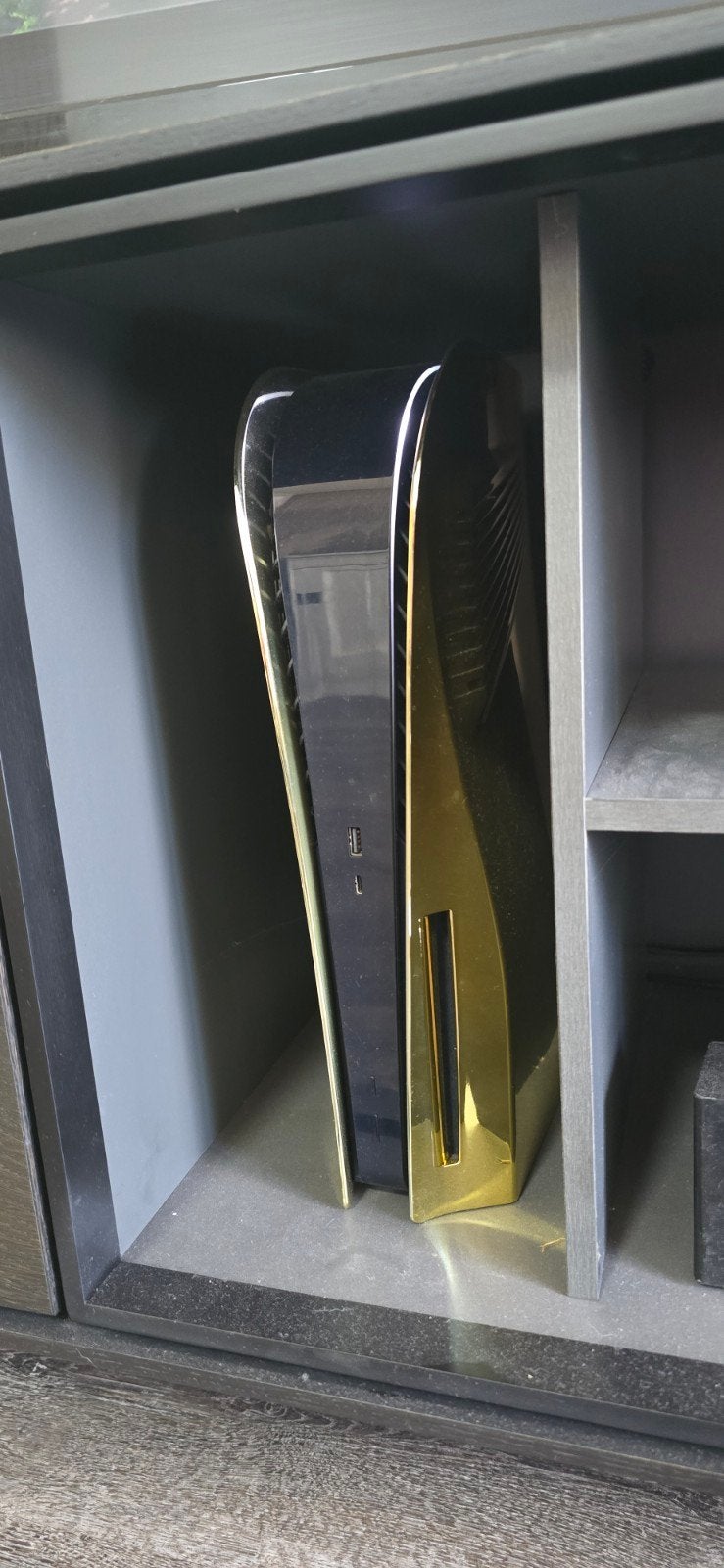 Custom Gouden PS5 met Controller en firmware (13.6), Ophalen of Verzenden, Zo goed als nieuw
