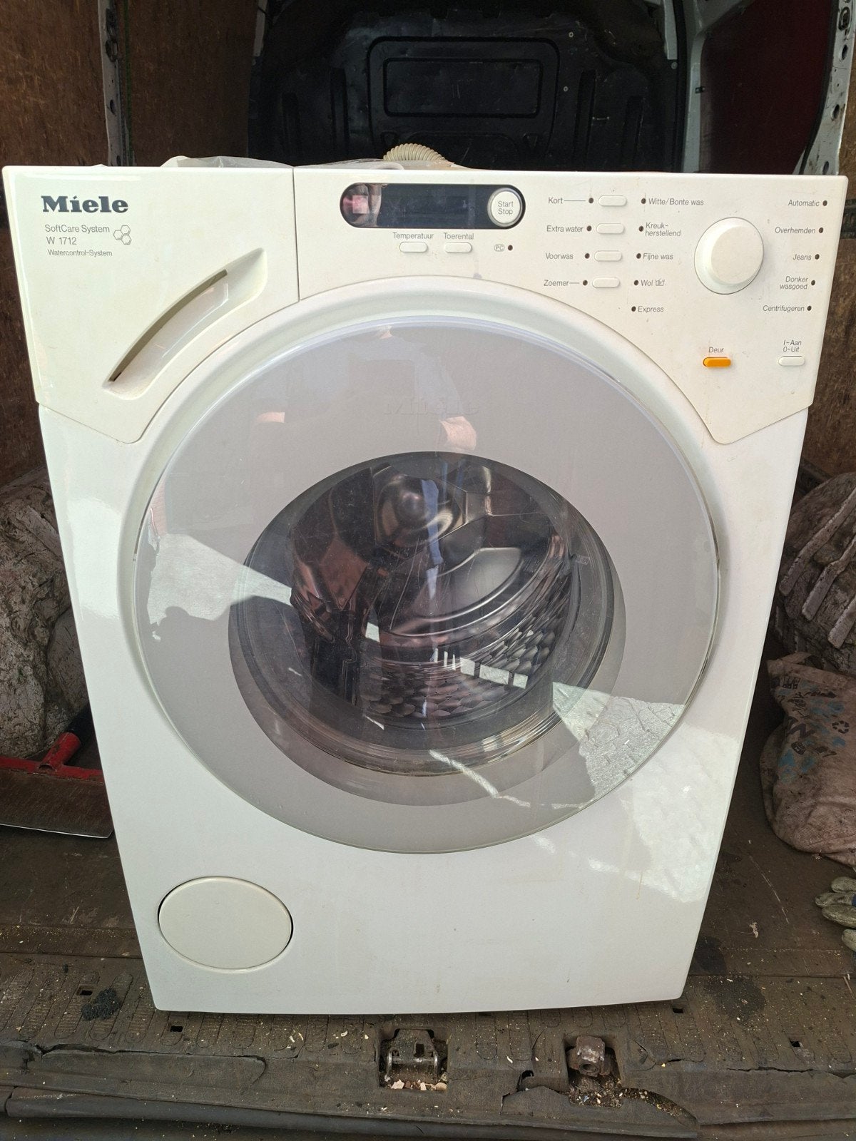 Miele W1712 SoftCare System Wasmachine, Ophalen, Gebruikt, Wolwasprogramma, Voorlader