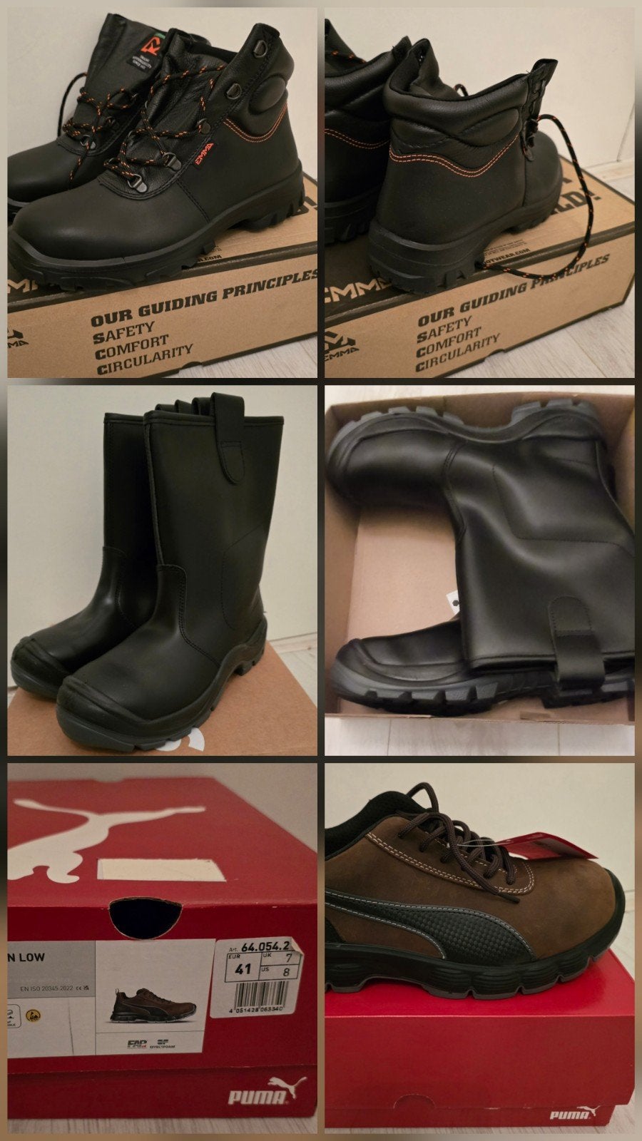 AFHALEN Partij werkschoenen en werklaarzen, Ophalen, Nieuw, Werkschoenen