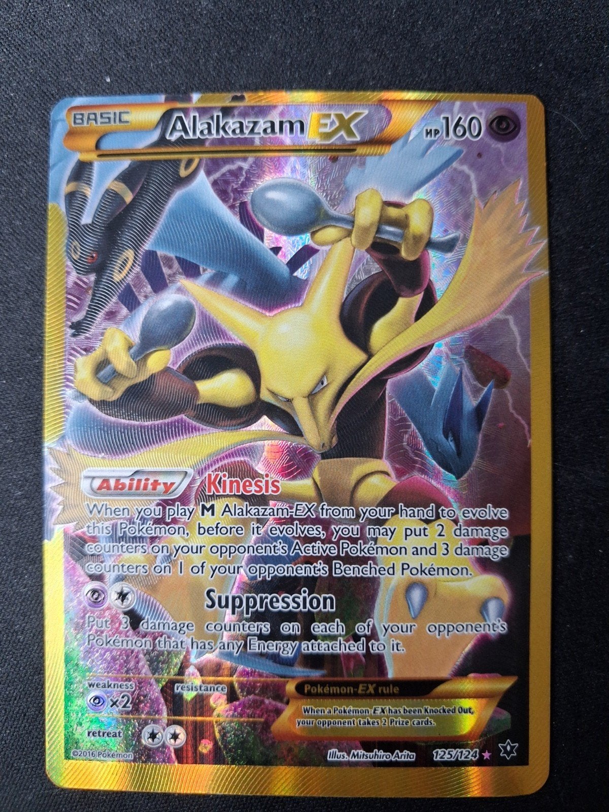 Pokémon Alakazam EX 125/124 Full Art Foil Kaart, Hobby en Vrije tijd, Verzamelkaartspellen | Pokémon, Ophalen of Verzenden, Zo goed als nieuw