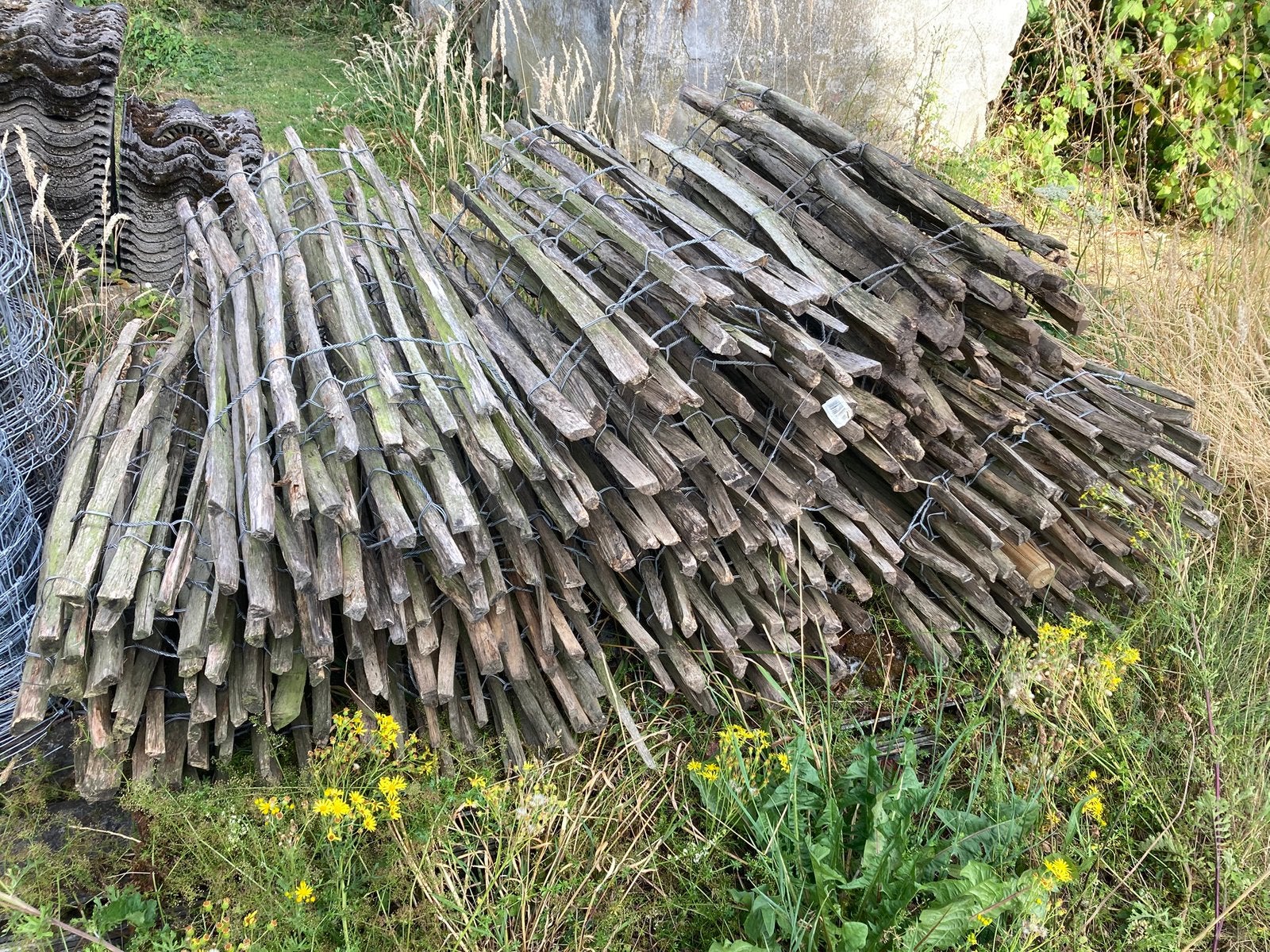 Schapenhek kastanjehout 3 rollen, Ophalen, Zo goed als nieuw, Hout, Tuinhek