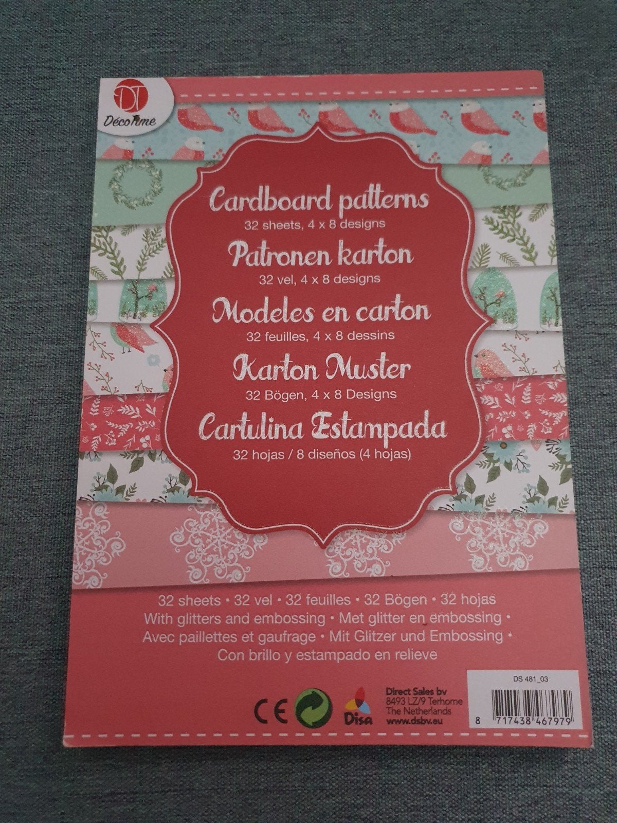 Nieuw Blok KerstKarton - 32 vellen met glitter en reliëf, Ophalen of Verzenden, Nieuw, Papier of Karton, Overige merken