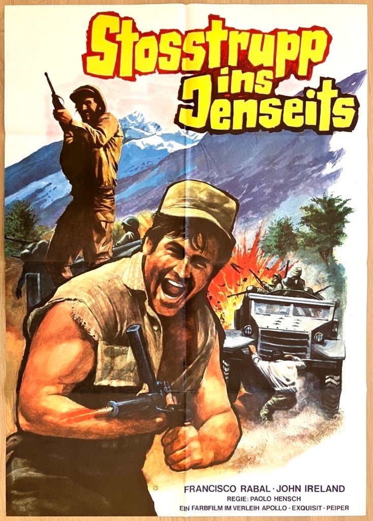 Stosstrupp ins Jenseits (1974) - Originele filmposter, Verzenden, Zo goed als nieuw, A1 t/m A3, Film en Tv