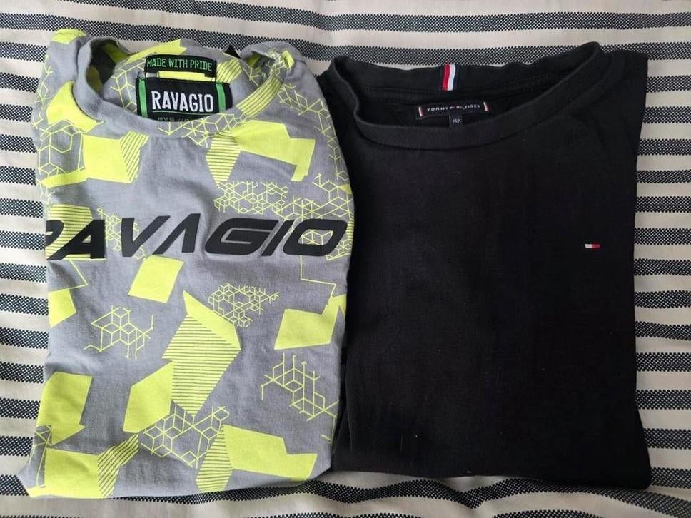 Tommy Hilfiger & Ravagio T-shirts - Maat 152-164, Ophalen of Verzenden, Gebruikt, Tommy Hilfiger, Ravagio, Jongen