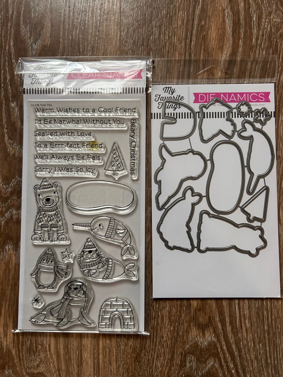 My Favorite Things Polar Pals stempels en die-namics, Ophalen of Verzenden, Zo goed als nieuw, Clearstamp