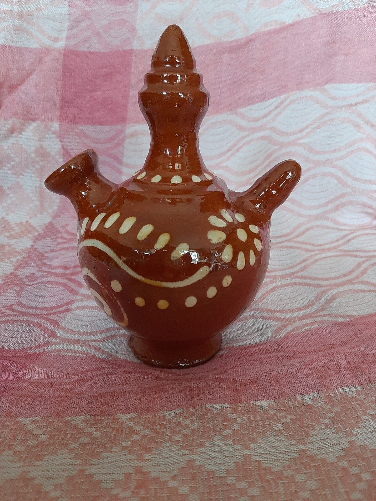 Oud Spaans kannetje met tuit. Terracotta., Overige typen, Ophalen of Verzenden, Zo goed als nieuw, Overige stijlen